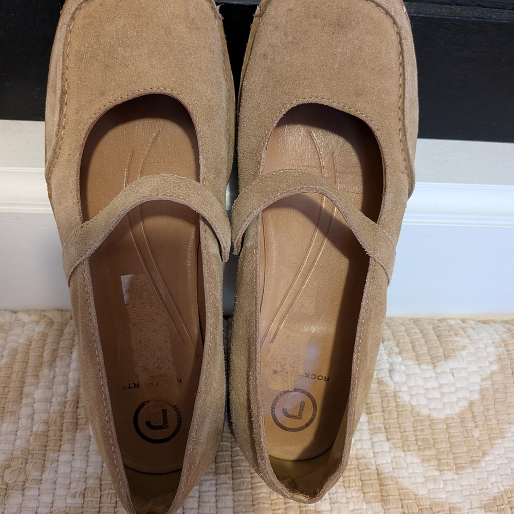 Rockport Women's Beige Suede Loafers